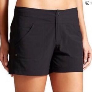 Athleta Womens Costa Shorts Casual Outdoor Summer Athletic Swim Shorts Black 10